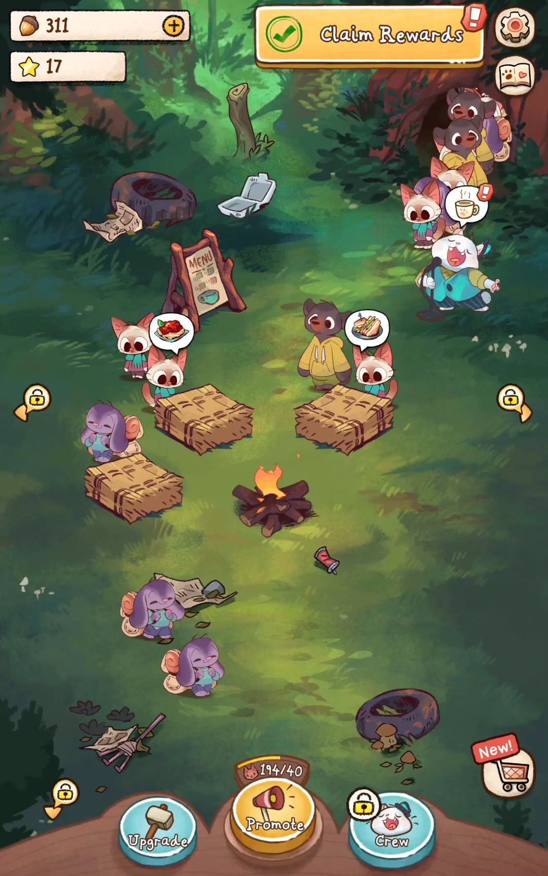 Descargar Campfire Cat Cafe - Cute Game gratis para Android.