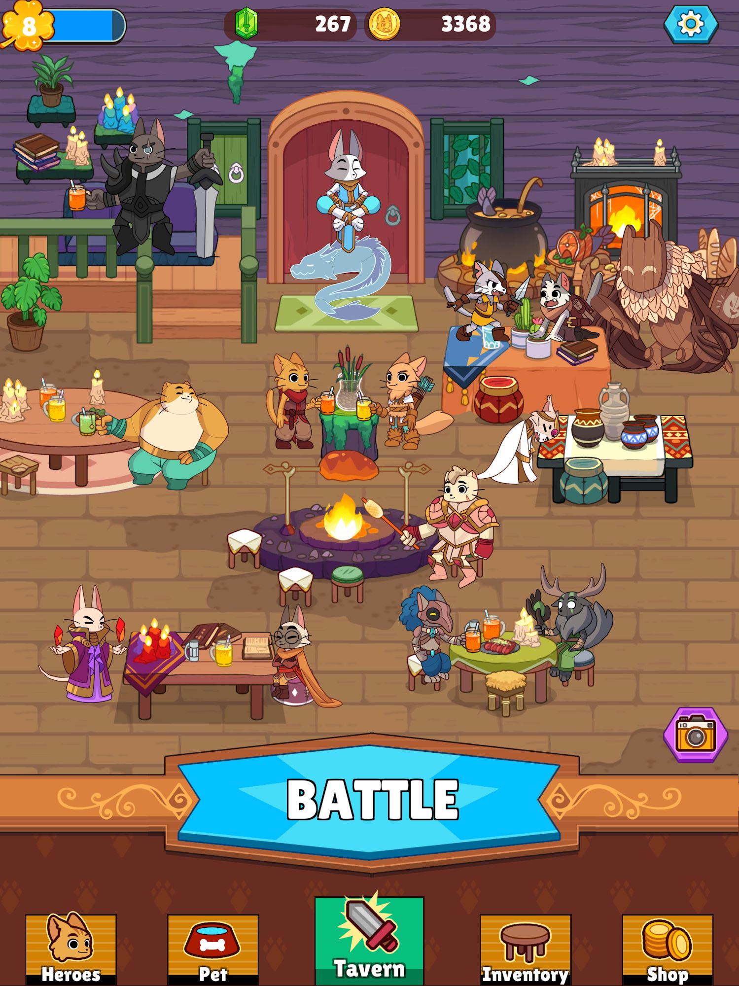 Descargar Clicker Cats - RPG Idle Heroes gratis para Android.