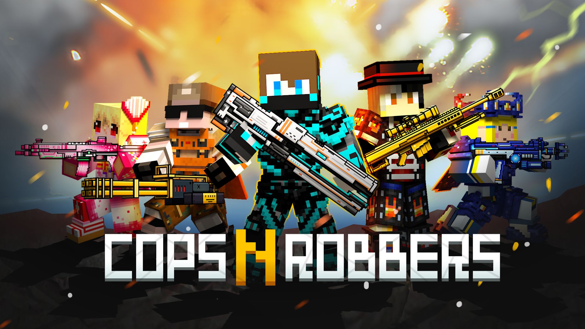 Descargar Cops N Robbers:Pixel Craft Gun gratis para Android.
