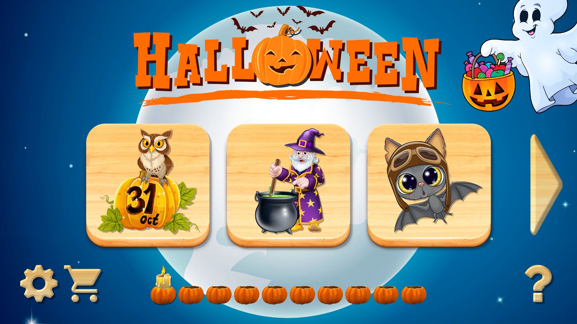Descargar Halloween Puzzles for Kids gratis para Android.