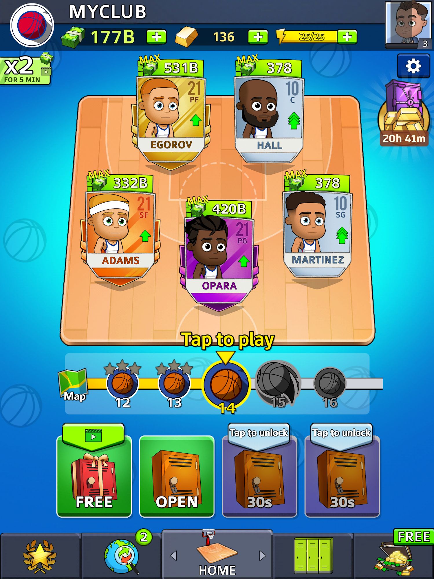 Descargar Idle Five - Be a millionaire basketball tycoon gratis para Android.