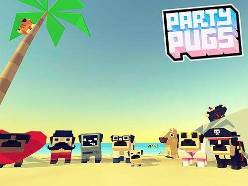 Party pugs: Beach puzzle go!