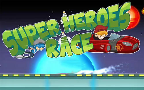 Superheroes car racing