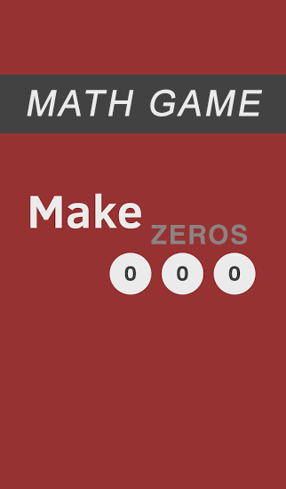 Juego de la matemáticas: Asegúrese de los ceros