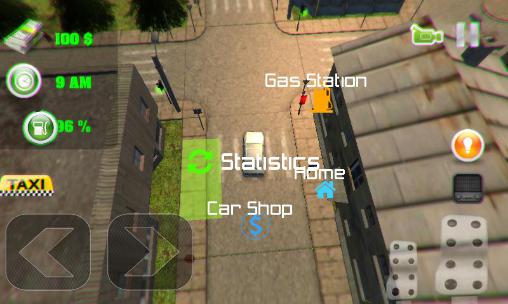 Simulador 3D de taxista moderno en la ciudad 