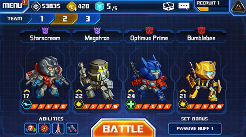 Transformers: Tácticas de la batalla