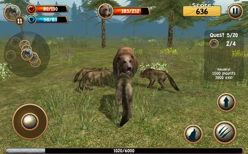 Simulador de lobo salvaje 3D