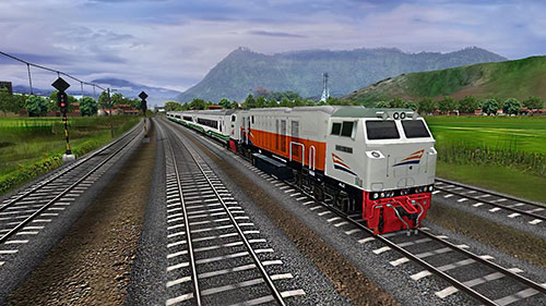 Simulador del tren de Indonesia