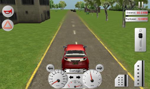 Chófer moderno de coche 3D