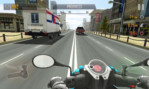 Motocicleta en la autopista 