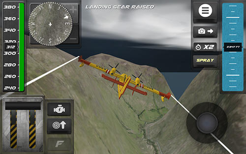 Simulador de avión de extinción de incendios
