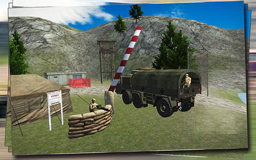 Conductor de camión del ejército 3D