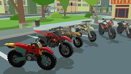 Piloto de moto 3D: Ciudad de bloques 17