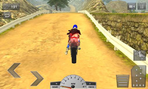 Locura a campo travieso: Motociclista en las colinas 3D