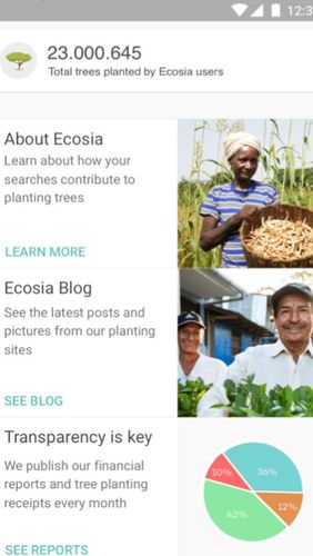 Ecosia - Árboles y privacidad