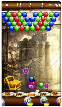 Descargar Pirates Bubble Shooter - Poppers Ball Mania para iOS 6.0 iPhone gratis.