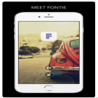 Con la juego Modernización del coche: Mejoras adecuadas para iPod, descarga gratis Fontie! - Add Cool Fonts & Overlays to your Photo Edits.