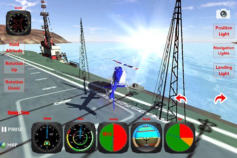 Helicóptero. Simulador de vuelo 3D