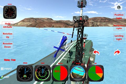 Helicóptero. Simulador de vuelo 3D