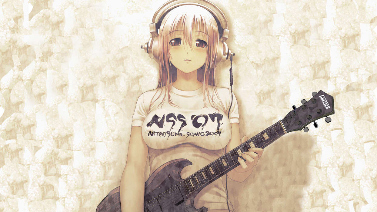 Música,Anime,Chicas,Guitarras,Auriculares
