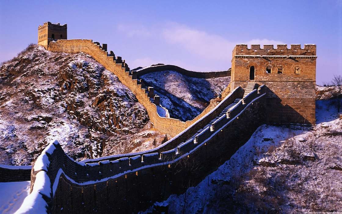 Paisaje,Montañas,Arquitectura,Gran Muralla China