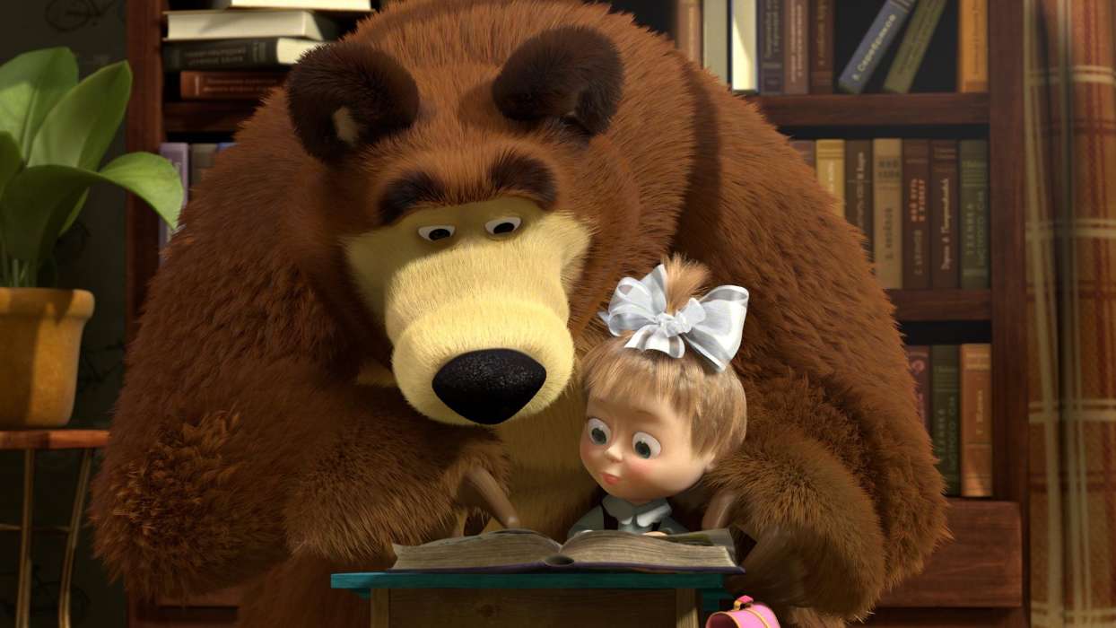 Masha y el oso,Dibujos animados