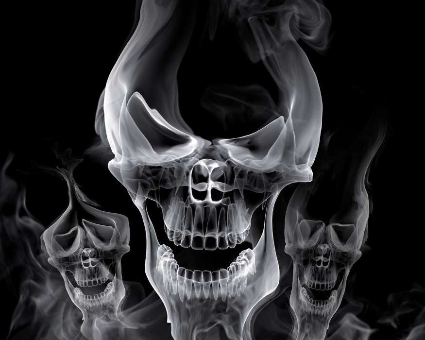 Fondo,Fumar,Esqueletos