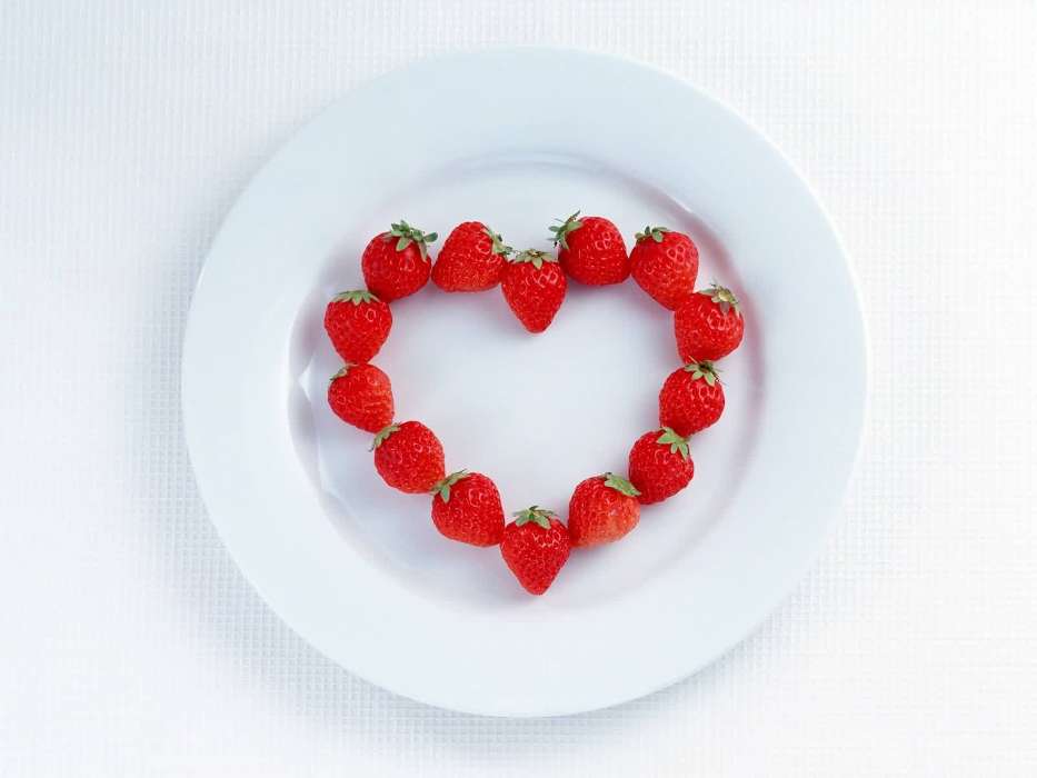 Frutas,Comida,Fresa,Corazones,Amor,Día de San Valentín,Bayas