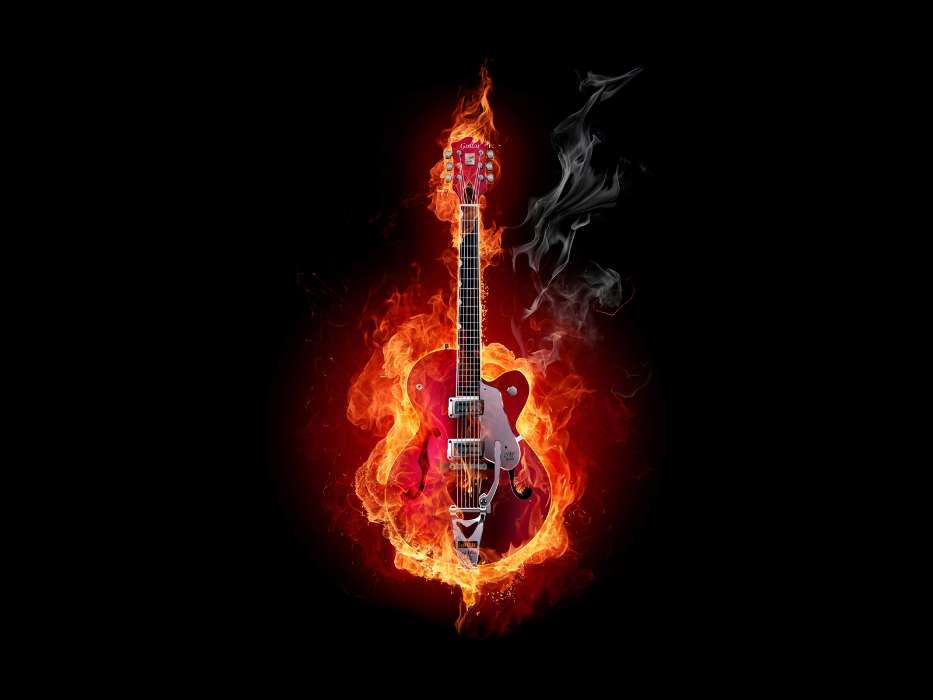 Música,Fuego,Instrumentos,Guitarras