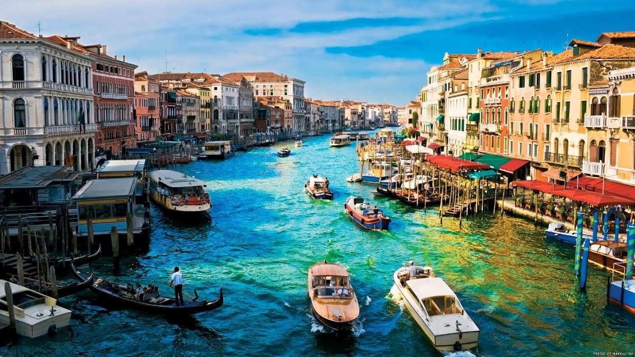 Paisaje,Ciudades,Barcos,Venecia