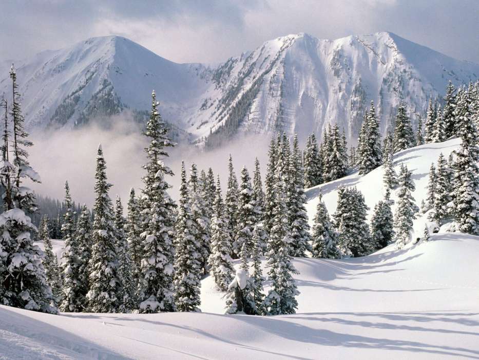 Montañas,Paisaje,Naturaleza,Nieve,Invierno