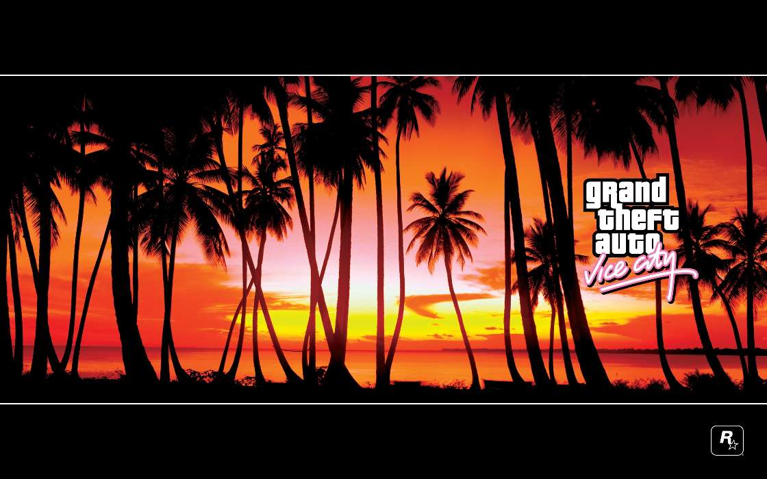 Juegos,Puesta del sol,Palms,Grand Theft Auto (GTA)