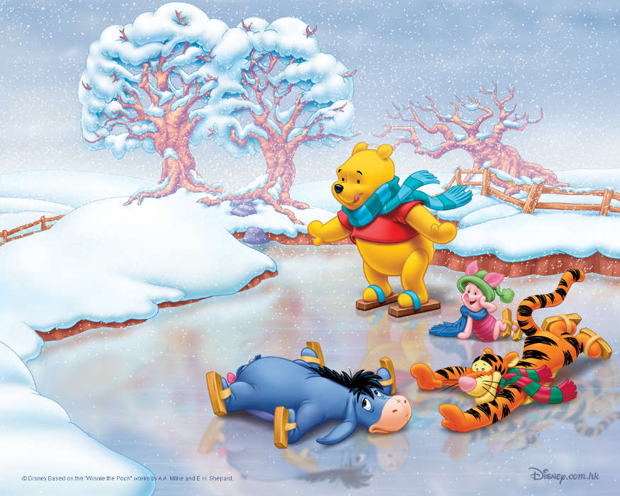 Dibujos animados,Invierno,Hielo,Nieve,Imágenes,Winnie the Pooh