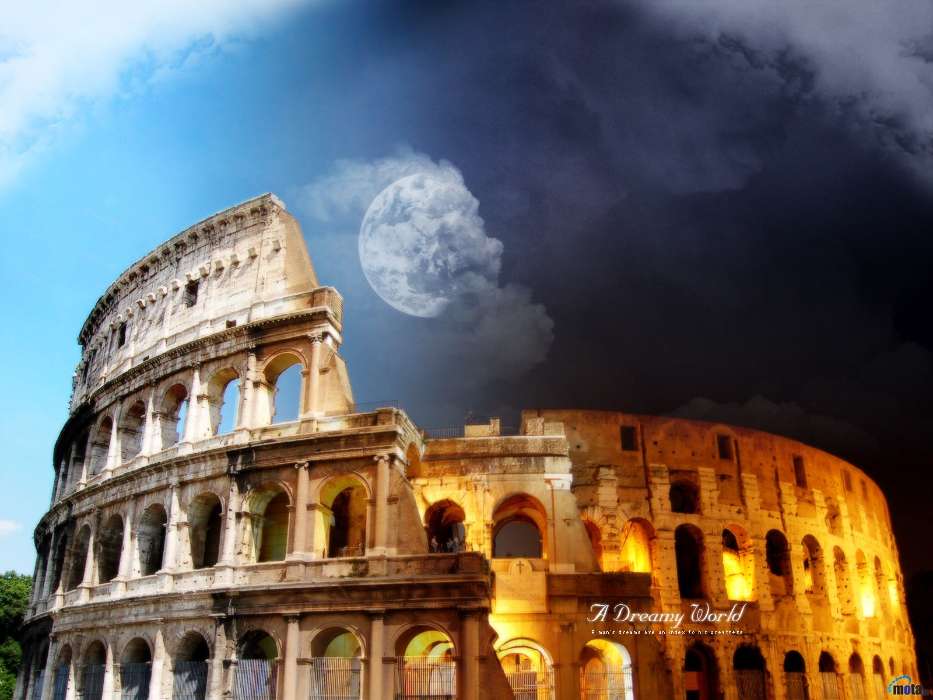 Paisaje,Cielo,Coliseo