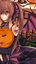 Descargar la imagen Vacaciones,Anime,Chicas,De Halloween,Demons para celular gratis.