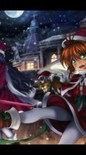 Anime,Chicas,Año Nuevo,Navidad para Huawei Honor 4c