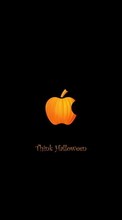 Descargar la imagen Divertido,Vacaciones,Marcas,Logos,Manzana,De Halloween para celular gratis.