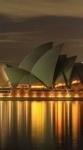Descargar la imagen 128x160 Paisaje,Ciudades,Mar,Noche,Arquitectura,Sydney para celular gratis.