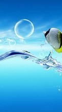 Animales,Agua,Arte,Bubbles,Peces para LG Optimus 3D Max P725