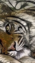 Descargar la imagen Animales,Arte,Tigres,Imágenes para celular gratis.