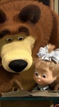 Descargar la imagen Masha y el oso,Dibujos animados para celular gratis.