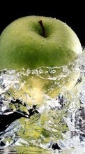 Descargar la imagen Frutas,Agua,Comida,Fondo,Manzanas para celular gratis.