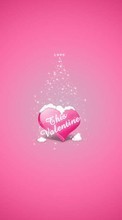Descargar la imagen Fondo,Corazones,Nieve,Amor,Día de San Valentín para celular gratis.