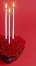 Descargar la imagen Roses,Corazones,Día de San Valentín,Velas,Postales,Vacaciones para celular gratis.