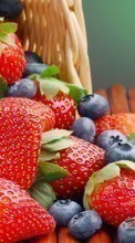 Frutas,Comida,Fresa,Fondo,Arándanos,Bayas para LG Nexus 5 D821