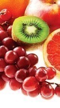 Descargar la imagen Comida,Frutas,Kiwi,Uvas para celular gratis.