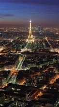 Descargar la imagen París,Torre Eiffel,Paisaje,Ciudades,Noche para celular gratis.