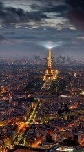 Descargar la imagen Torre Eiffel,Paisaje,Ciudades,Noche,París para celular gratis.