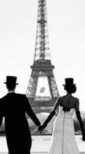 Descargar la imagen Personas,París,Amor,Torre Eiffel para celular gratis.
