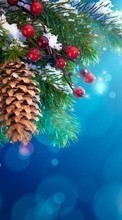 Vacaciones,Fondo,Cones,Año Nuevo,Abetos,Navidad para Sony Xperia E3 D2202